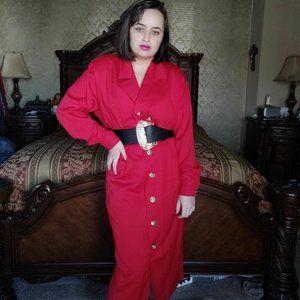 🧚‍♀️ 2 x $25 Vintage red dress coat button up size 8